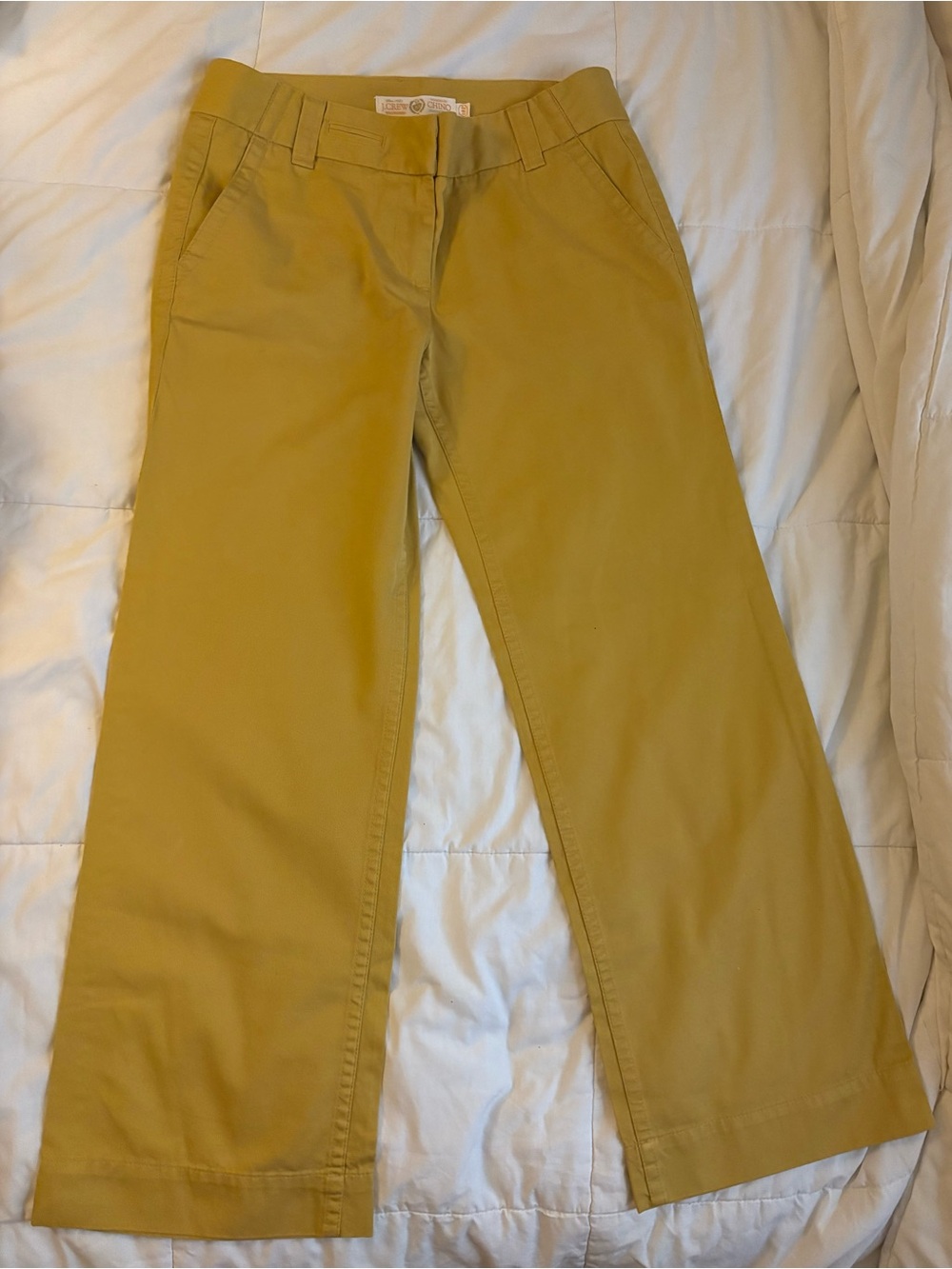 J. Crew Mustard Yellow Chinos - Wide Leg
